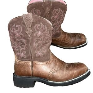Ariat Boots: Women's Brown 10005913 Fat baby Square Toe Cowboy Boots, Size 6.5‎